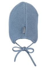 Sterntaler Čiapka pletená GOTS bavlnená podšívka na viazanie blue chlapec veľ. 33 cm - 0-1 m