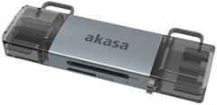 Akasa čítačka kariet AK-CR-12, externí, 2-In-1 USB 3.2