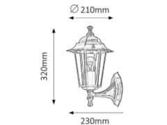 Rabalux VELENCE vonkajšie nástenné svietidlo 8234