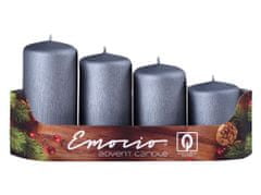 Emocio adventné stupne 4ks priem.40mm exclusive mat. grafit sviečky