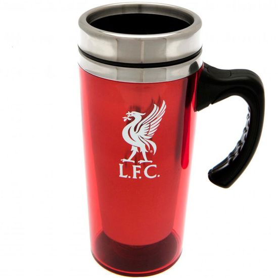 FAN SHOP SLOVAKIA Cestovný hrnček Liverpool FC, červený, znak klubu, 450ml