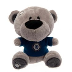 FAN SHOP SLOVAKIA Plyšový medvedík Chelsea FC, šedý, modré tričko, 15 cm