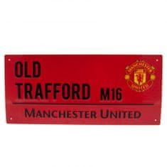 FAN SHOP SLOVAKIA Plechová Cedula Manchester United FC, červená, lakovaná, 40x18cm