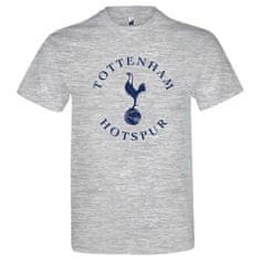 FAN SHOP SLOVAKIA Tričko Tottenham Hotspur FC, šedé, modrý znak, 100% bavlna | S