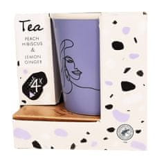EXCELLENT Hrnček s čajom v darčekovom balení fialový