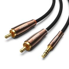 shumee Kábel audio medený drôt 3,5 mm mini jack - 2x RCA 2m