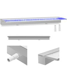 shumee Vodopádový chrlič, nástenná kaskáda do záhrady s jazierkom LED, 90 cm, prietok 135 mm