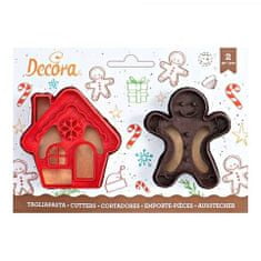 Decora Vykrajovačka vianočný domček a gingerman 8cm -