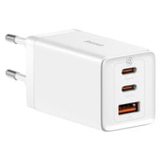 shumee GaN rýchlonabíjačka 2x USB-C USB 65W + USB-C kábel biely