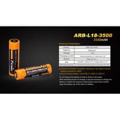 Fenix Batéria 18650 3500 mAh (Li-Ion) - nabíjacia, 1 ks