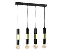 Vidaxl Závesné svietidlo 4xE27 MAGNUM BULB BLACK/GOLD