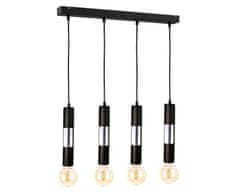 Vidaxl Závesné svietidlo 4xE27 MAGNUM BULB BLACK/SILVER