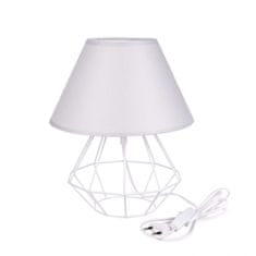 Vidaxl Nočná lampa 1xE27 PATI WHITE/GREY II