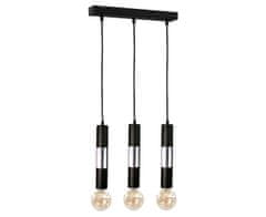 Vidaxl Závesné svietidlo 3xE27 MAGNUM BULB BLACK/SILVER