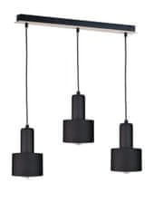 Vidaxl Závesné svietidlo LUCE BLACK WOOD 3xE27