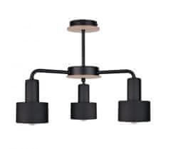 Vidaxl Stropné svietidlo 3xE27 LUCE BLACK WOOD