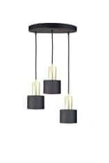 Vidaxl Závesné svietidlo 3xE27 LUCE BLACK GOLD