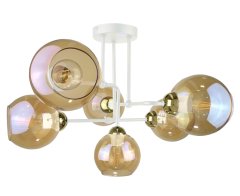 Vidaxl Stropné svietidlo 6xE27 MONDE WHITE/GOLD