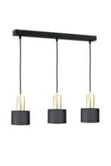 Vidaxl Závesné svietidlo 3xE27 LUCE BLACK GOLD