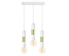 Vidaxl 3xE27 MAGNUM BULB WHITE/GOLD závesná lampa