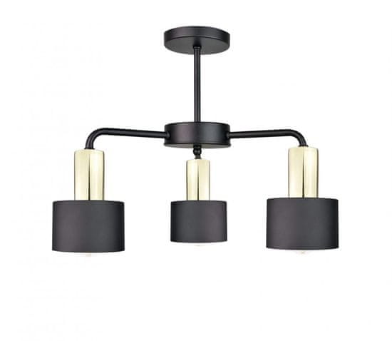 Vidaxl Stropné svietidlo 3xE27 LUCE BLACK GOLD