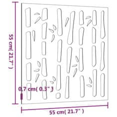Vidaxl Záhradná dekorácia 55x55cm kortenová oceľ dizajn bambusu