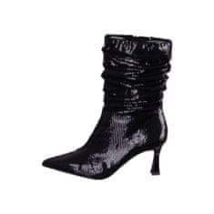 Tamaris Členkové topánky elegantné čierna 37 EU Black Synthetik Textil