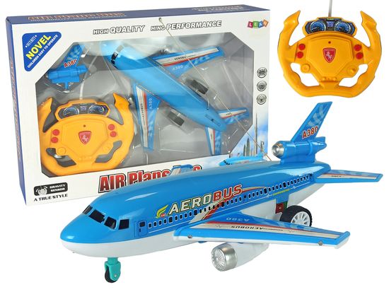 Lean-toys Modré diaľkovo ovládané lietadlo 40 Mhz svetlá