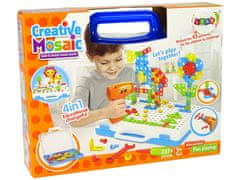 Lean-toys Kreatívne mozaikové puzzle 4v1 Skrutkovač 237 dielikov