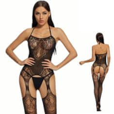 Temptly Elegantné telo s otvorom bodystocking spodná bielizeň