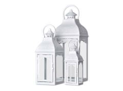 Lampáš kov, sklo 3 ks set 100x250/140x355/190x480mm, biela