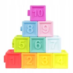 Northix Mäkké číselné bloky - gumené - 10 ks 