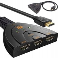 Verk  06290 Spínač HDMI 3 v 1 FULL HD, 4K Splitter