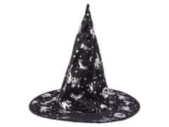 Verk  Detský čarodejnícky klobúk Helloween čiernostrieborná