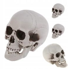 Korbi Umelá lebka, sivá tieňovaná lebka, halloween dekorácia, ornament 11cm