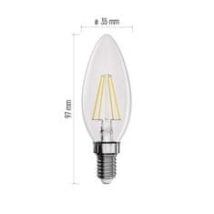 EMOS LED žiarovka Filament sviečka / E14 / 3,4 W (40 W) / 470 lm / neutrálna biela