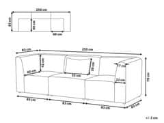 Beliani 3-miestna modulárna menčestrová pohovka sivobéžová LEMVIG