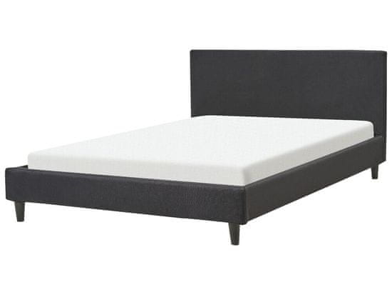 Beliani Čalúnená posteľ 140 x 200 cm čierna FITOU