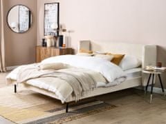 Beliani Zamatová posteľ 160 x 200 cm béžová ARETTE