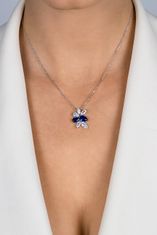 Brilio Silver Očarujúce strieborný set šperkov so zirkónmi SET248WB (náušnice, náhrdelník)