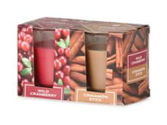 Emocio Sklo 52x65 mm 2 ks v krabičke Wild Cranberry & Cinnamon Stick, vonná sviečka