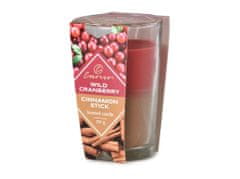 Emocio Sklo 76x118 mm Wild Cranberry & Cinnamon Stick dvojfarebná vonná sviečka