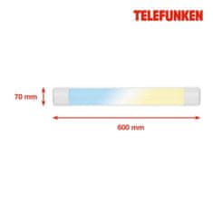 BRILONER BRILONER TELEFUNKEN LED CCT skrinkové svietidlo 60 cm 18W 2100lm biele TF 202506TF