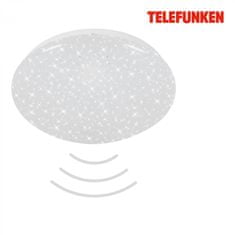 BRILONER BRILONER TELEFUNKEN LED stropné svietidlo s čidlom, priemer. 27,7 cm, 12 W, biele TF 601706TF