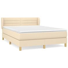 Petromila vidaXL Boxspring posteľ s matracom krémový 140x190 cm látka