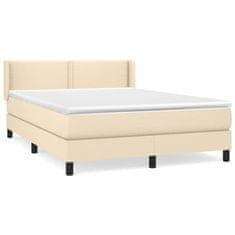 Petromila vidaXL Boxspring posteľ s matracom krémový 140x190 cm látka