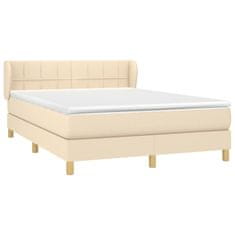 Petromila vidaXL Boxspring posteľ s matracom krémový 140x190 cm látka