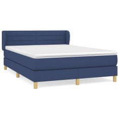 Petromila vidaXL Boxspring posteľ s matracom modrý 140x190 cm látka