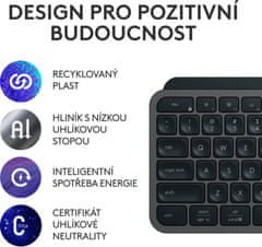 Logitech MX Keys S, CZ/SK (920-011590), šedá