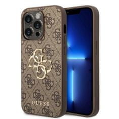 Guess Zadný kryt 4G Big Metal Logo GUHCP15X4GMGBR pre Iphone 15 Pro Max Brown